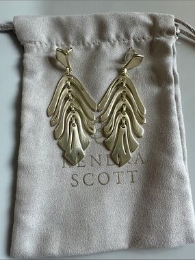 Kendra Scott Gold Cascading Layered Drop Earrings